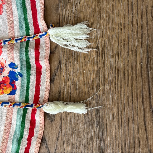 Flying Tomato, Floral Cold Shoulder, Flow Loose Top, XS, Lace Up, Bell Sleeves - Picture 9 of 9